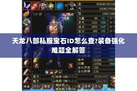 天龙八部私服宝石ID怎么查?装备强化难题全解答