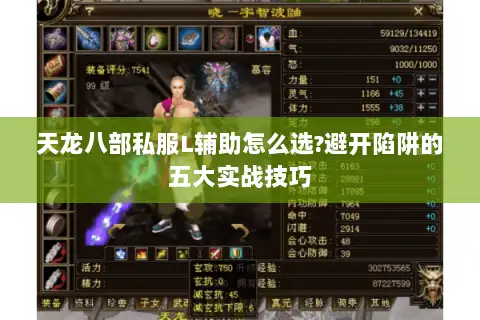 天龙八部私服L辅助怎么选?避开陷阱的五大实战技巧