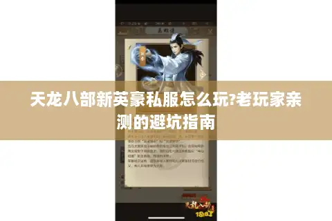 天龙八部新英豪私服怎么玩?老玩家亲测的避坑指南