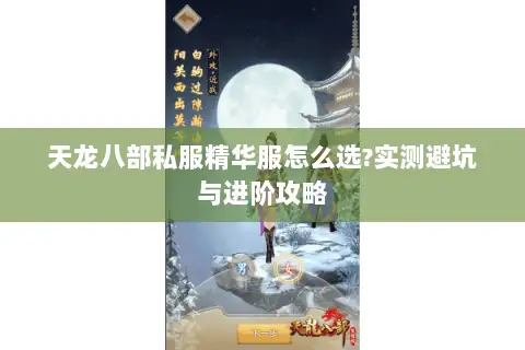 天龙八部私服精华服怎么选?实测避坑与进阶攻略