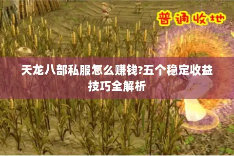 天龙八部私服怎么赚钱?五个稳定收益技巧全解析