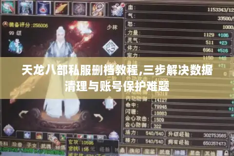 天龙八部私服删档教程,三步解决数据清理与账号保护难题