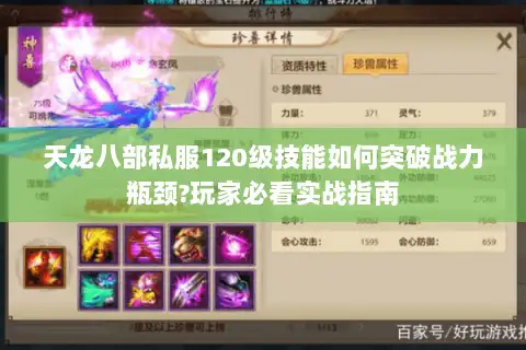 天龙八部私服120级技能如何突破战力瓶颈?玩家必看实战指南