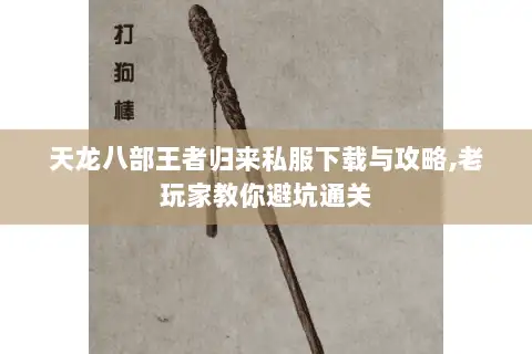 天龙八部王者归来私服下载与攻略,老玩家教你避坑通关