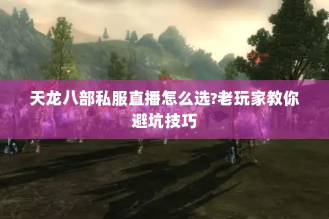 天龙八部私服直播怎么选?老玩家教你避坑技巧