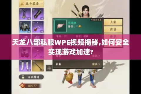 天龙八部私服WPE视频揭秘,如何安全实现游戏加速?