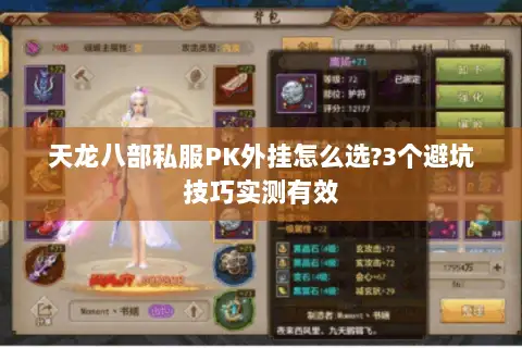 天龙八部私服PK外挂怎么选?3个避坑技巧实测有效