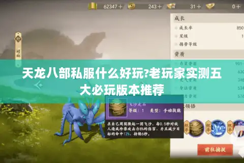 天龙八部私服什么好玩?老玩家实测五大必玩版本推荐
