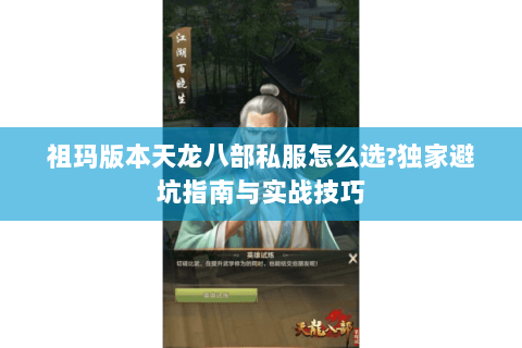 祖玛版本天龙八部私服怎么选?独家避坑指南与实战技巧
