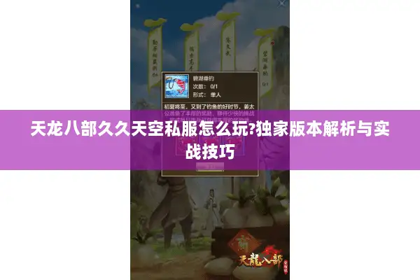 天龙八部久久天空私服怎么玩?独家版本解析与实战技巧