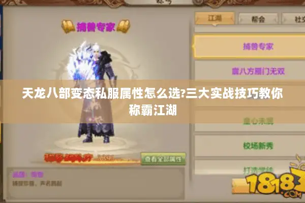 天龙八部变态私服属性怎么选?三大实战技巧教你称霸江湖