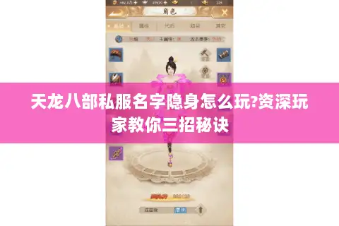 天龙八部私服名字隐身怎么玩?资深玩家教你三招秘诀 天龙八部私服名字隐身怎么玩?资深玩家教你三招秘诀