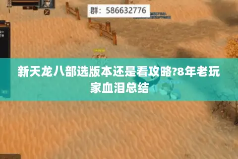 新天龙八部选版本还是看攻略?8年老玩家血泪总结