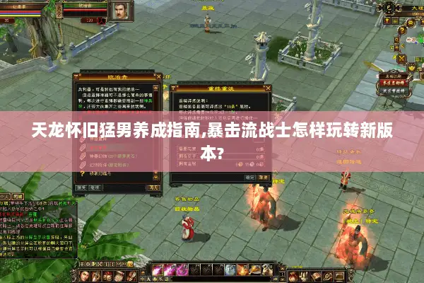 天龙怀旧猛男养成指南,暴击流战士怎样玩转新版本?