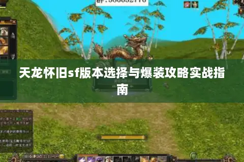 天龙怀旧sf版本选择与爆装攻略实战指南