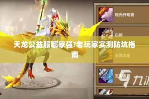 天龙公益服哪家强?老玩家实测防坑指南 天龙公益服哪家强?老玩家实测防坑指南