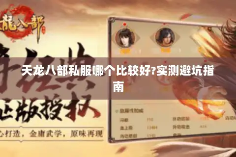 天龙八部私服哪个比较好?实测避坑指南