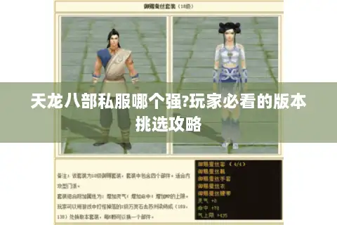 天龙八部私服哪个强?玩家必看的版本挑选攻略 天龙八部私服哪个强?玩家必看的版本挑选攻略