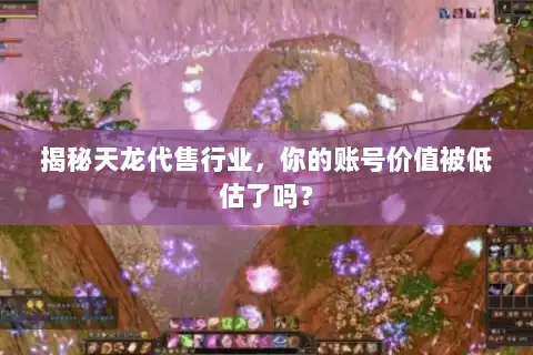揭秘天龙代售行业,你的账号价值被低估了吗? 揭秘天龙代售行业,你的账号价值被低估了吗?